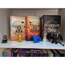Kit Dragões Inspirados em Quarta Asa – Coleção Fantasia 3D para Estantes e Livreiros