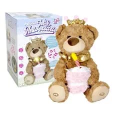 Urso Pelúcia Caatoys 30cm Musical Com Luz E Som Interativo Aniversário