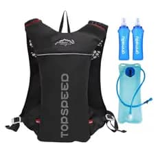 MOCHILA DE ÁGUA COM 3 GARRAFAS COLETE DE HIDRATAÇÃO COMPLETO