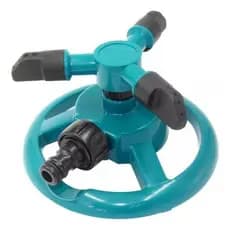 Irrigador Aspersor para Jardim Horta Campo Gramado Plantação 360 3 Bicos Giratório