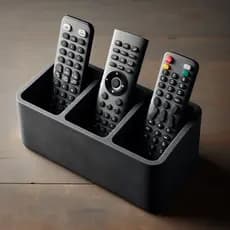Porta Controle Remoto Com 3 Divisórias TV Ar Condicionado Organizador