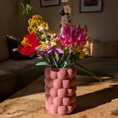 Vaso Decorativo Texturizado | Design Escultural Moderno | Plantas Secas Sala Quarto Premium