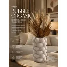 Vaso Decorativo Bubble Branco Moderno| Cachepot para Sala, Escritório e Decoração Minimalista