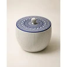 Pote Decorativo Com Tampa Porta Objetos Porta Joias Organizador Mesa Sala Decoração