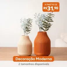 Vaso Decorativo Moderno Minimalista 15cm e 20cm Decoração Sala Mesa Centro Elegante Design