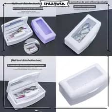 CAPA Higiênica Para Cuidados As Unhas, Caixa Limpeza, Seguro, Ferramenta Bandeja Esterilizadora Salão