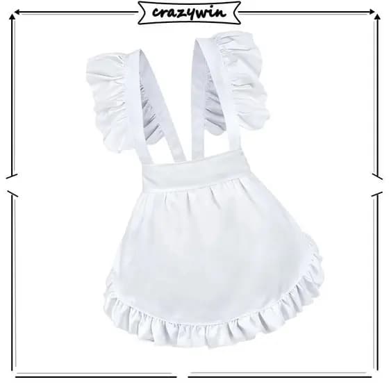 Avental Empregada Elegante CAPA Acabamento Renda Fantasia Cosplay Para Festas Temáticas