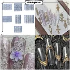 CAPA Floral Para Escultura Unhas, Molde Silicone, Artística Barroca Francesa
