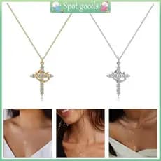 Colar Aço Inoxidável vivi Designs Coroas E Cruzes Para Da