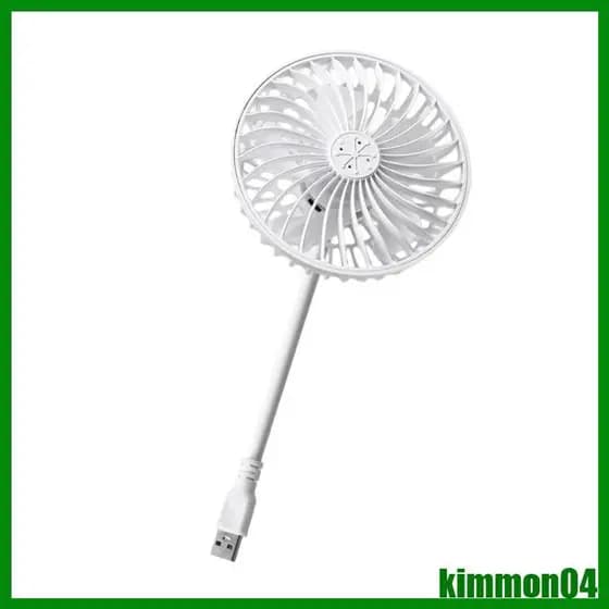 kim Ventilador Plugue USB Portátil Baixo Ruído Resfriamento Ajustável 360 Graus Para Pesca Interna E Externa,