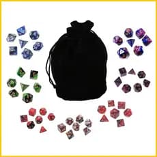 SUN 49 Pcs Sortidos Resina Poliédral Bolsa Para Jogo RPG D4 D6 D8