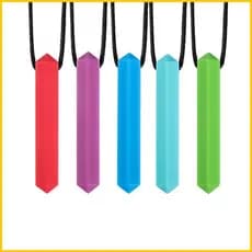 Colar Mastigação Sensorial SUN Baby Silicone Teether Brinquedos Autismo