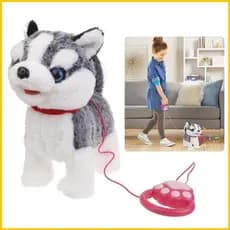 SUN Trela Cão Brinquedo Pelúcia Elétrico Andando Simulação Cantando Filhote