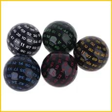 SUN 100 Lados Poliédricos D100 Acrílicos Multi Faces Para Mesa Jogo Role Playing Club Party