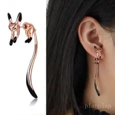 planplan Brincos Adoráveis Raposa, Joias Borlas Cauda Longa Para E Meninas