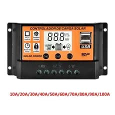 Plan Plan Mppt 10a / 20a / 30a / 40a / 50a / 60a / 70a / 90a / 100a Tela Lcd Auto Controlador Carga Solar Usb Regulador