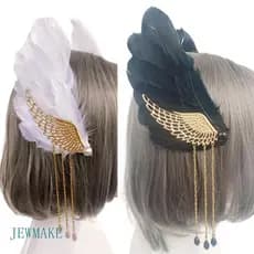Clip Asa Anjo Judeu Cabelo Cosplay Side Festa Halloween Feminino Cabeleireiro dia das Bruxas Cosplay