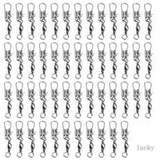 50pcs Aço Inoxidável Intertrava A Pesca Acessórios Conector