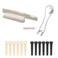 12pçs Ponte Violão Acústico Pinos Pegs Pc Pin Extrator Removedor