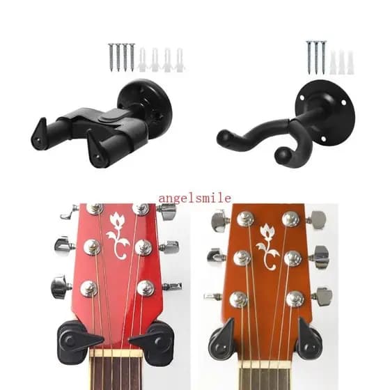 Ace Antiderrapante Guitarra Cabide De Parede Gancho Titular Expositor Se Encaixa Guitarras Baixo Bandolim Banjos Ukulele