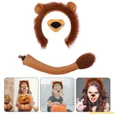 Fantasia Leão Halloween Para Véspera , , Inclui Faixa Cabelo , Gravata Borboleta
