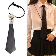 Eve Girls JK Uniforme Preto Gravatas Preepy Look Gravata Borboleta Ajustável