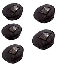 Kit 5 Bolsas Térmicas Redonda 50cm Preta Para Entrega De Pizza Coringa Multishop