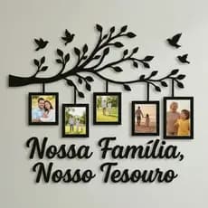 Porta Retrato Árvore Família Decorativo Quadro Fotos Parede Sala