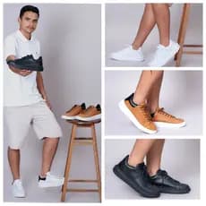 tênis casual masculino sola alta Estilo Alexander Casual Na Promoção