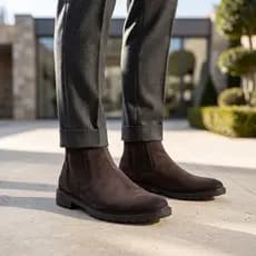 Botina Masculina Chelsea Camurça Macia Dia a Dia Calçado Urbano Estiloso Roupas Inverno Botas Luxo