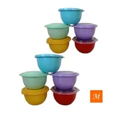 Kit 10 Unid. Pote Plastico de 700ml com Tampa Microondas Freezer Marmita Fit