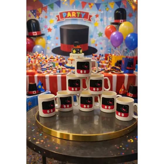 Caneca Cartola Mouse Decorativa Lembrancinha Aniversario Personalizada