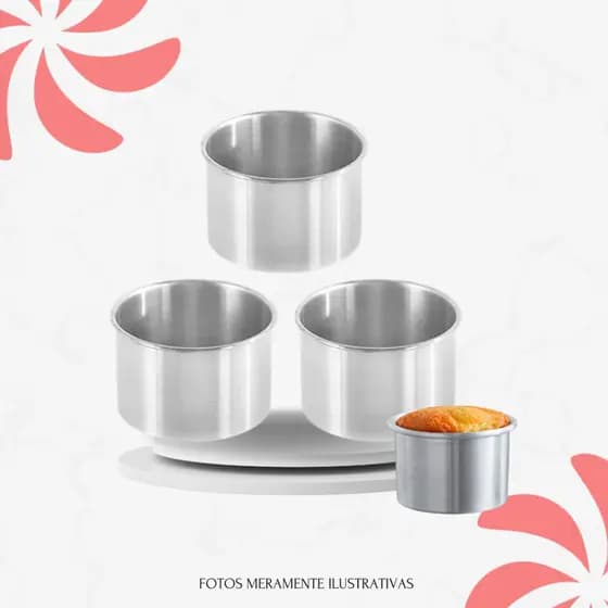 Conjunto De Forma Redonda Para Bolos Com 3 Peças - 11x10, 16x10 E 18x10