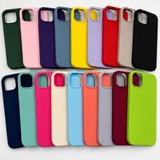 Kit 3 ou 5 Capas De Silicone Aveludadas Cores Sortidas - Camera Aberta - iPhone X ao 17 Pro Max