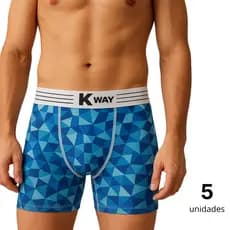Kit 5 Cuecas Boxer Estampada