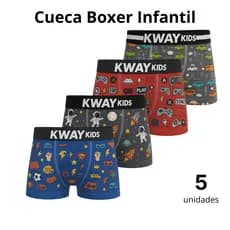 Kit 5 Cuecas Box Infantil Menino