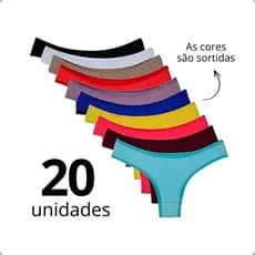 Kit 20 Calcinhas Microfibra Premium