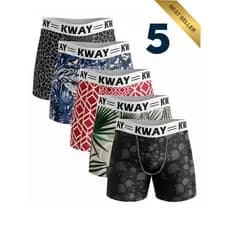 Kit 5 Cuecas Boxer em Microfibra Adulto