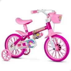Brinquedo Bicicleta Infantil Nathor Aro 12 Unissex com Rodinhas, Para-Lama e Garrafa