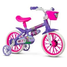 Bicicleta Infantil Bike Criança 2 A 5 Anos Aro 12 Nathor Infantil Rosa C/ Rodinha