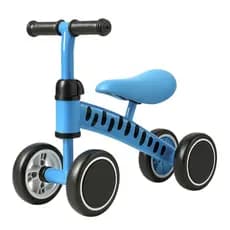 Bicicleta Sem Pedal Andador Infantil Equilíbrio Azul Zippy Toys Balance Bike Assento Ajustável