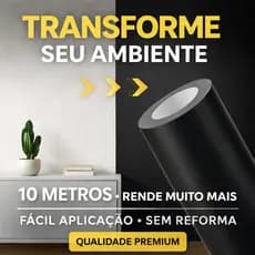 10 Metros x45Cm  Papel de Parede Adesivo Tipo Contact Preto Fosco Lavável Móveis/Eletrodomestico