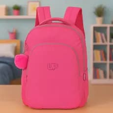 Mochila Feminina Escolar Costa Juvenil Crinkle UP4YOU Rosa