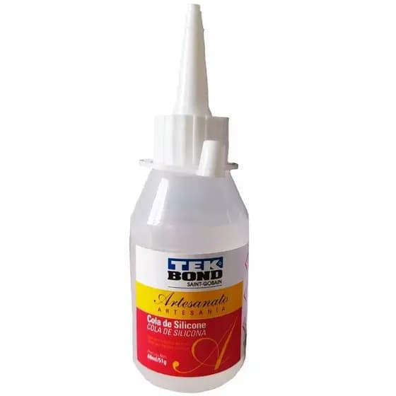 Cola De Silicone Tek Bond 60ml Para Artesanato EVA Feltro Madeira