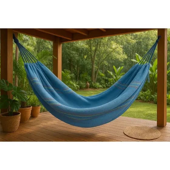 Kit 2x Rede de Dormir Algodão 100% – Rede de Descanso Confortável para Varanda, Jardim e Camping, Tecido Reforçado