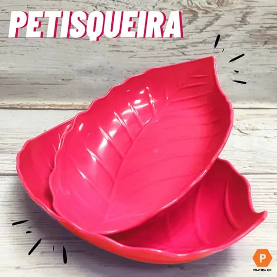 Petisqueira Plástica Formato de Folha Escolha Cor