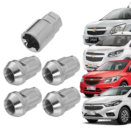Jogo Porca Antifurto Segredo Roda Onix Prisma Spin Cobalt Anti Furto