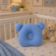 Travesseiro Plagiocefalia Para Bebe Cabeça Chata - AZUL NOVO