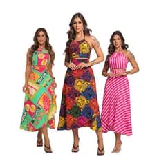 Saia Envelope Midi Longa Transpassada + Varias Cores Veste Do 36 ao 44