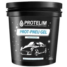 Prot Pneu Gel Pretinho Automotivo Brilho Intenso Não Meleca Protelim 3,6Kg